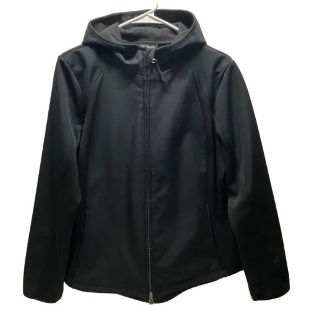 Champion C9 Activewear Jacket Women's Large Black Softshell Full Zip Hooded Coat